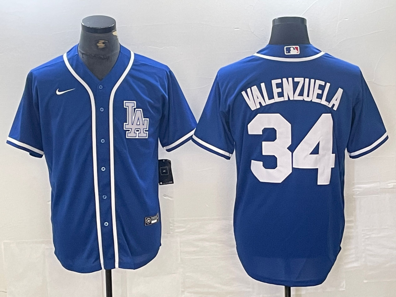 Men's Los Angeles Dodgers Fernando Valenzuela #34 Blue Limited Jersey